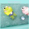 Adorable Plastic Bath Time Frog Wind-up Toy For Babies And Toddlers Interactive Water Play