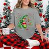 Women's Casual Printed T-Shirt Round Neck Pullover Short Sleeve Top