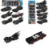 Conjunto Clássico de 6 Carros Die-cast Hot Wheels Dc Comics Batman Batmóvel Para Crianças e Adultos