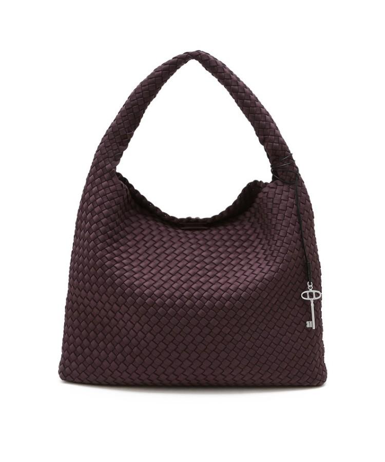 Athe Vanessabruno Purple Neoprene Weaving Shoulder Bag L Aaba6E851U3