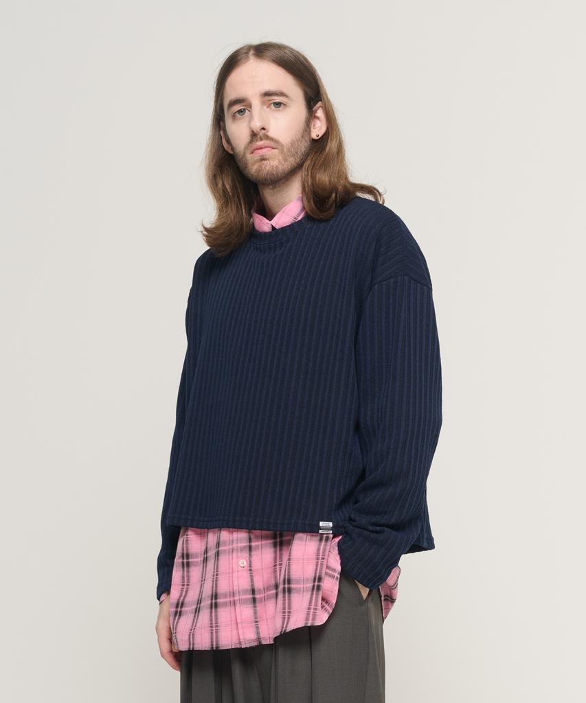 CARGOBROS Cb Ribbed Round Crop Over-The-Knit (Navy)
