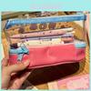 Simple Dual Layer Transparent Pencil Case With Large Capacity For Students And Office Supplies
