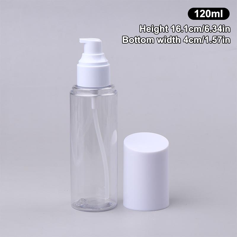 100/120/150ml Travel-Sized Refillable Pump Bottles – Press-Type Dispensers for Lotion, Emulsion, and Cosmetic Storage