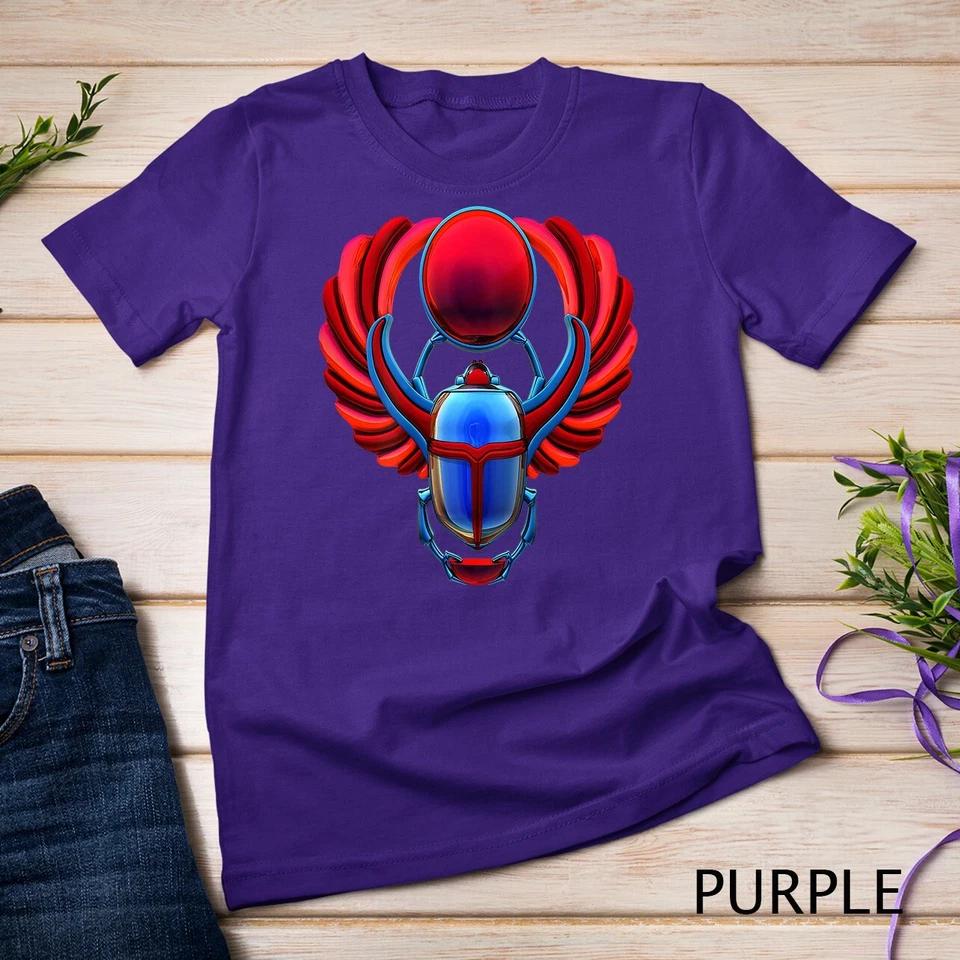Egyptian Winged Scarab Beetle Unisex T-shirt 4 S