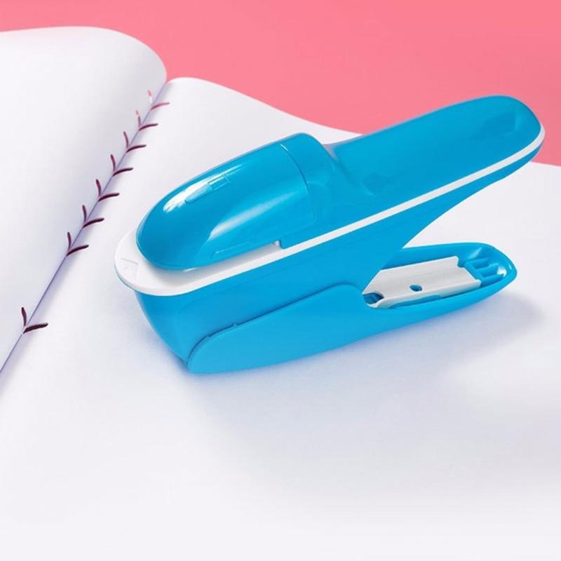 NoStaples Needed Plastic Stapler Secures 8Pages Safely Compactly Design Ideal For School And Office Work Documents