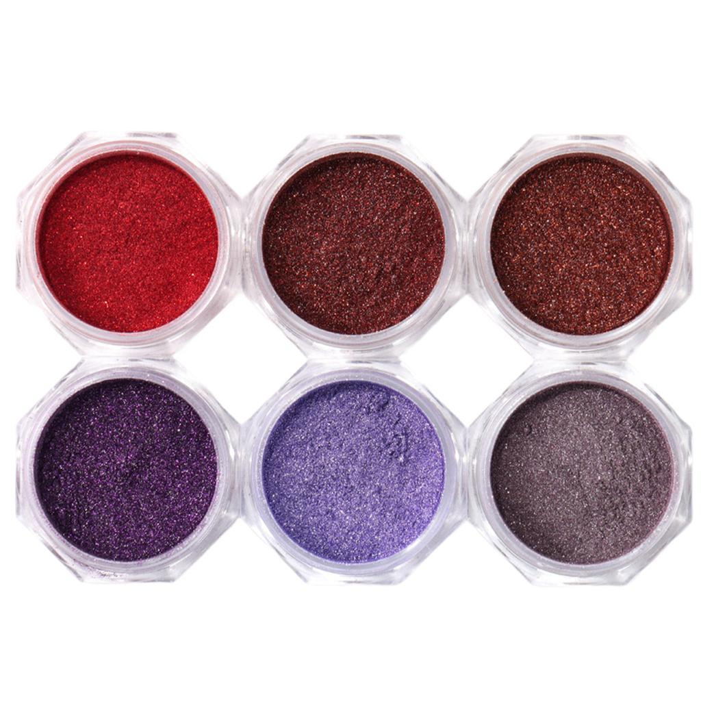 Hexagonal Bottled Magic Mirror Powder Set Mirror Effect Nail Glitter Decorative Fine Powder