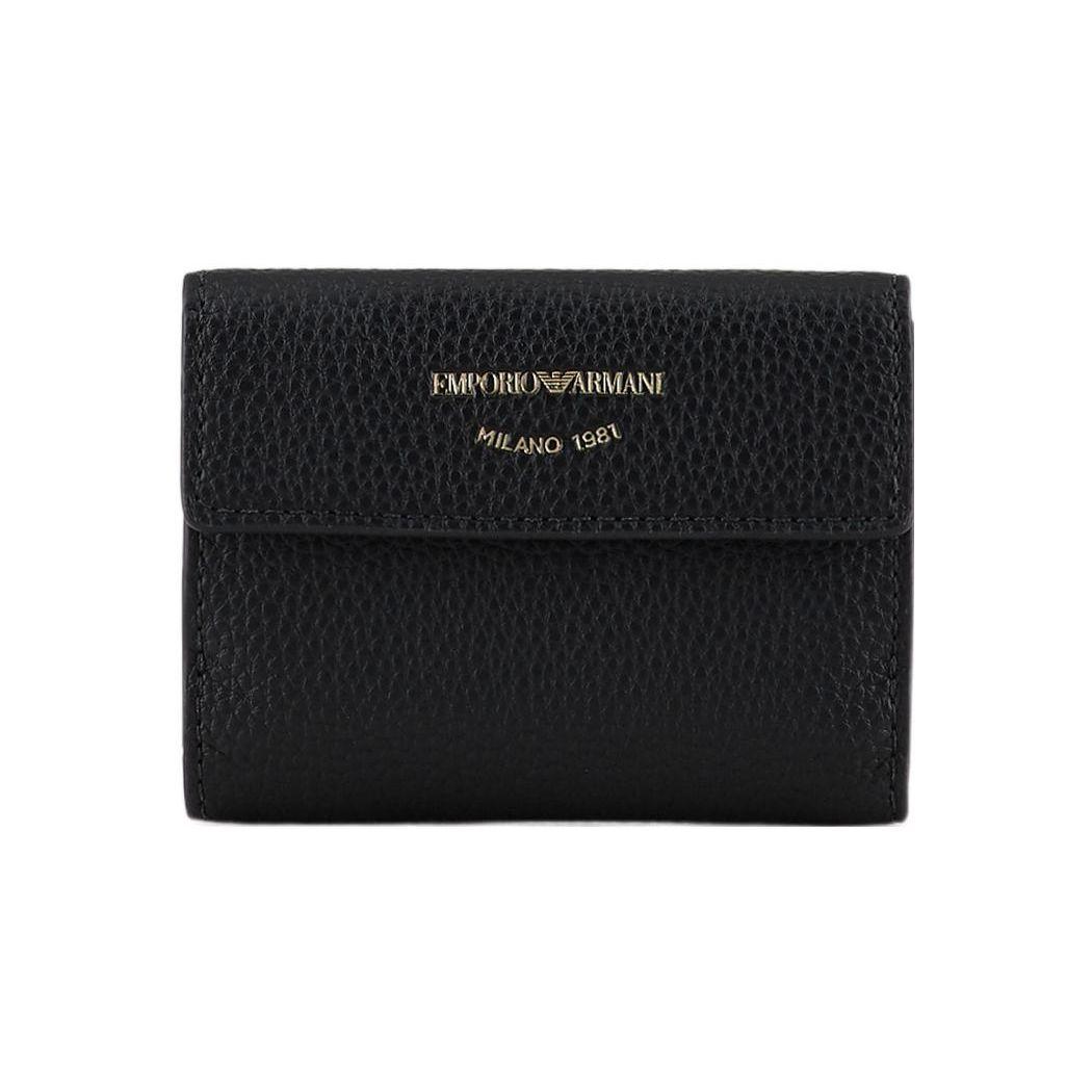 

Emporio Armani Suede Texture Three-Fold Snap Closure Polyester Wallet Women wallet Black Y3H215-YVZ7B-80001 Black