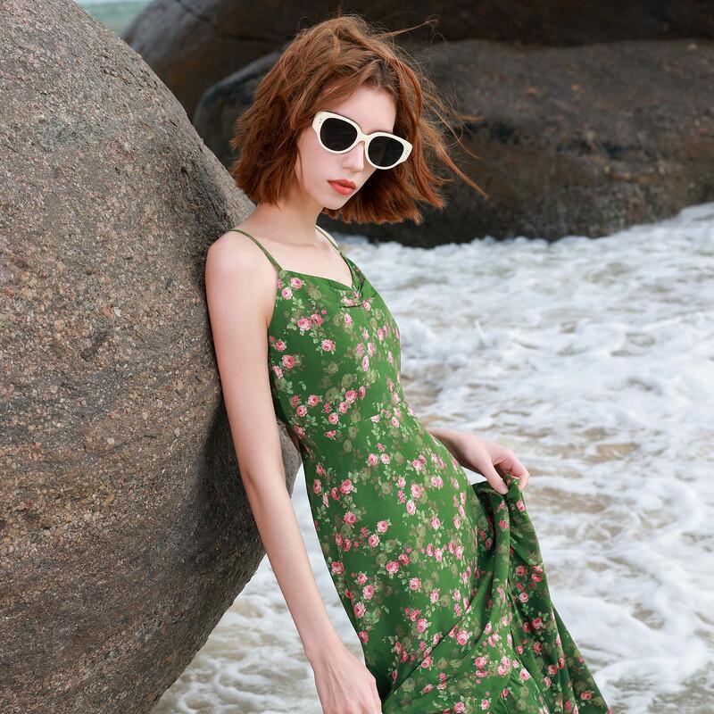 Sancai 2026 Spring Floral A-line Maxi Dress