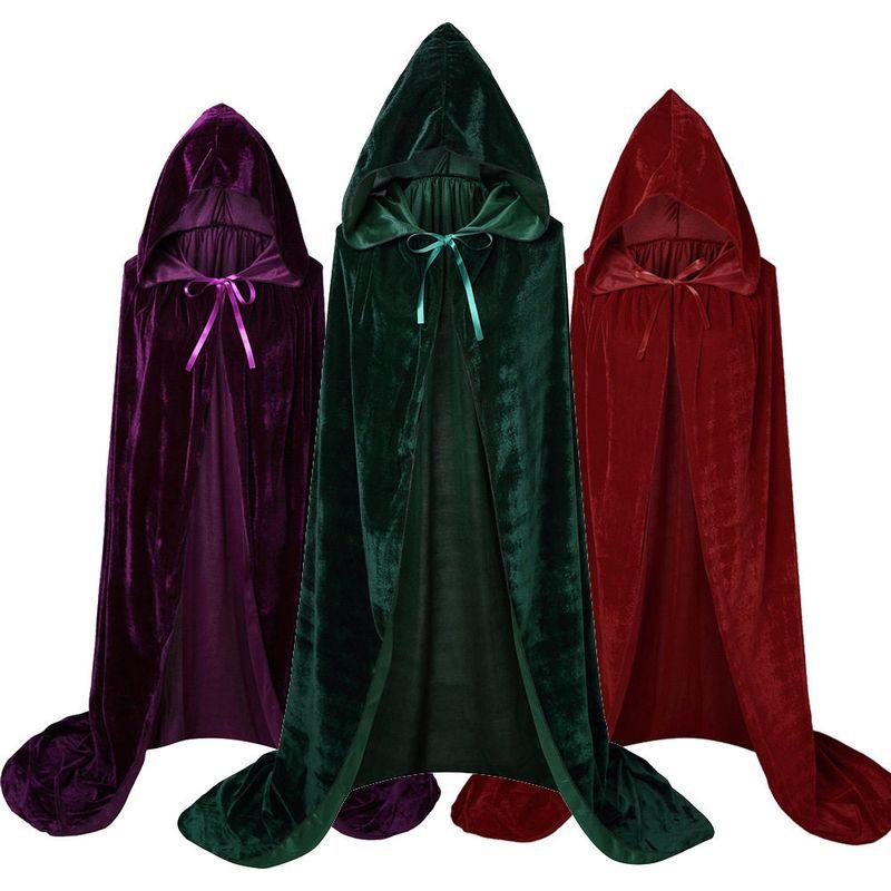Fashion New Arrival Cross-Border Halloween Adult Cloak Witch Wizard Cloak Kids Cosplay Costume Cloak.