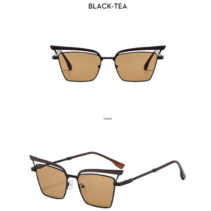 Women's sunglasses, fashionable metal cat eye sunglasses.