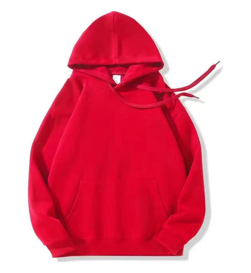 Unisex Solid Color Pure Cotton Hooded Sweatshirt - Autumn/Winter Collection