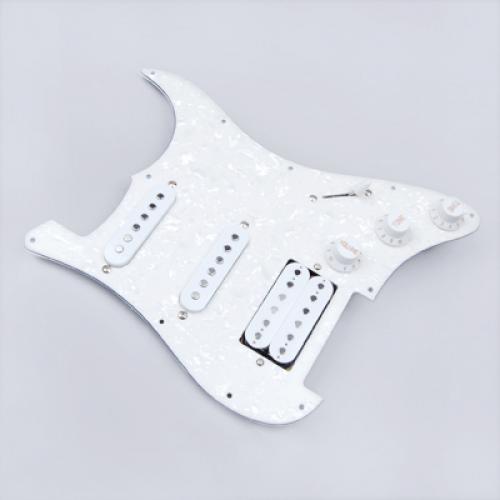 

Гитарная накладка с предустановленными проводами SSH звукоснимателями с 11 отверстиями жемчужно-белого цвета для китайских страт