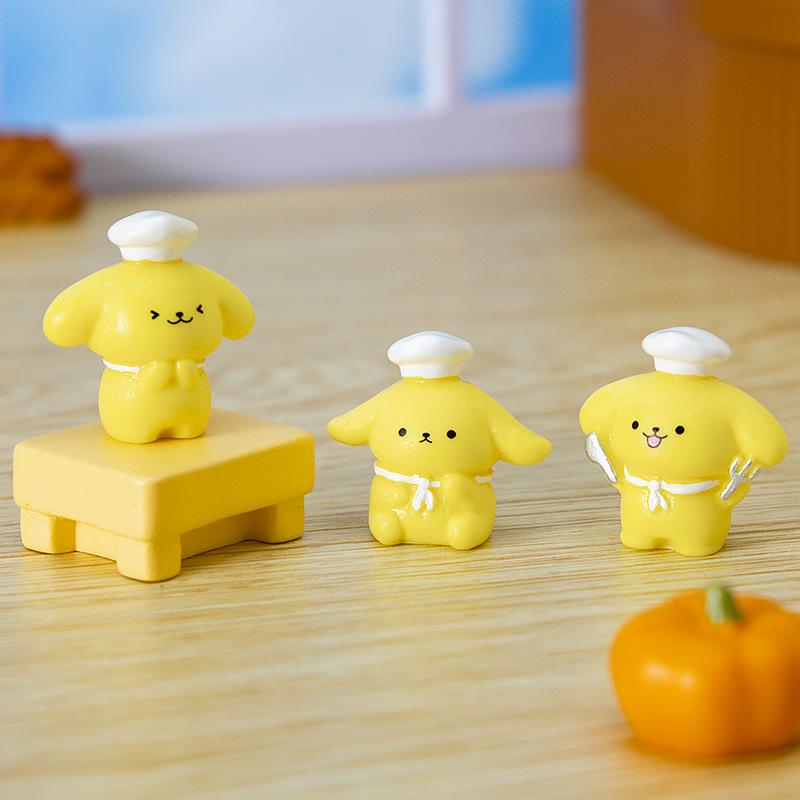 Cute Micro-landscape, Yellow Cream, Cute Chef, Puppy, Diy Home Decorations, Hair Clips, Doll House, Small Ornaments