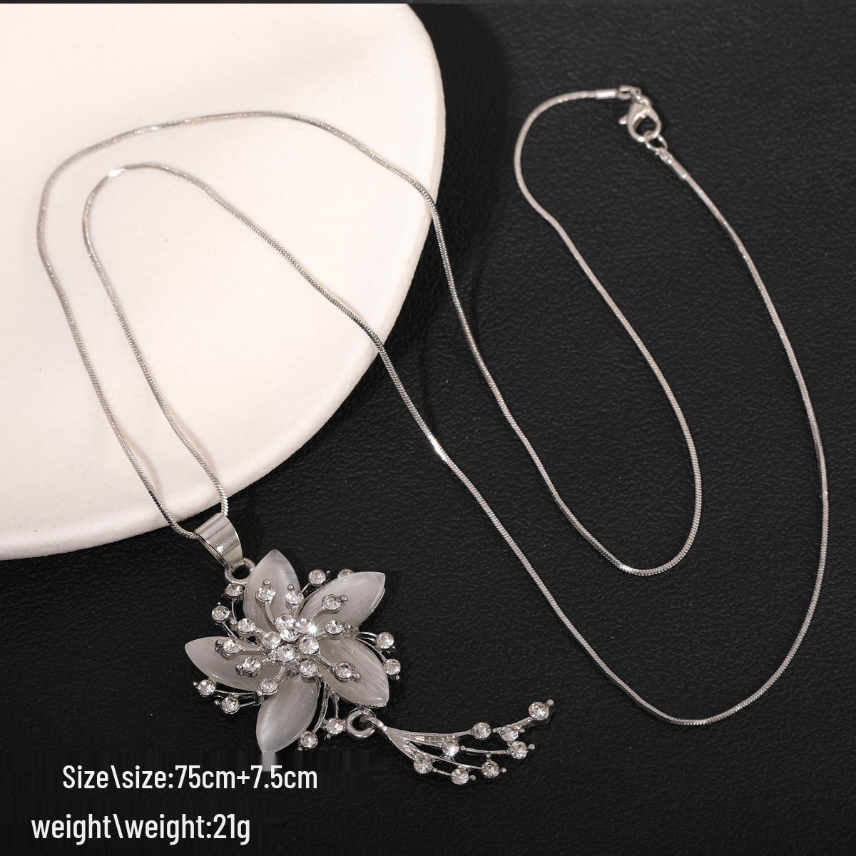 

Міжкордонний ароматний ланцюжок для светра: Корейський стиль, довге намисто, модно універсальне, високоякісний сплав, стійке до вицвітання