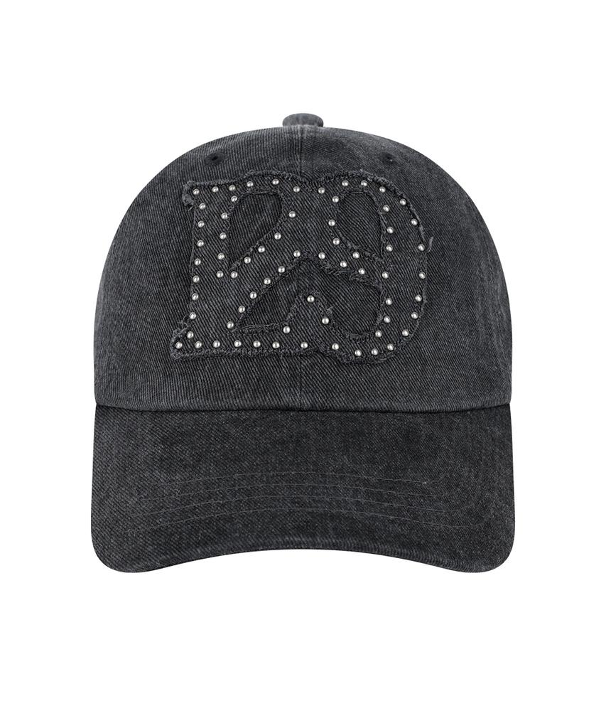 ILLIGO 129 Applique Studded Ball Cap Charcoal