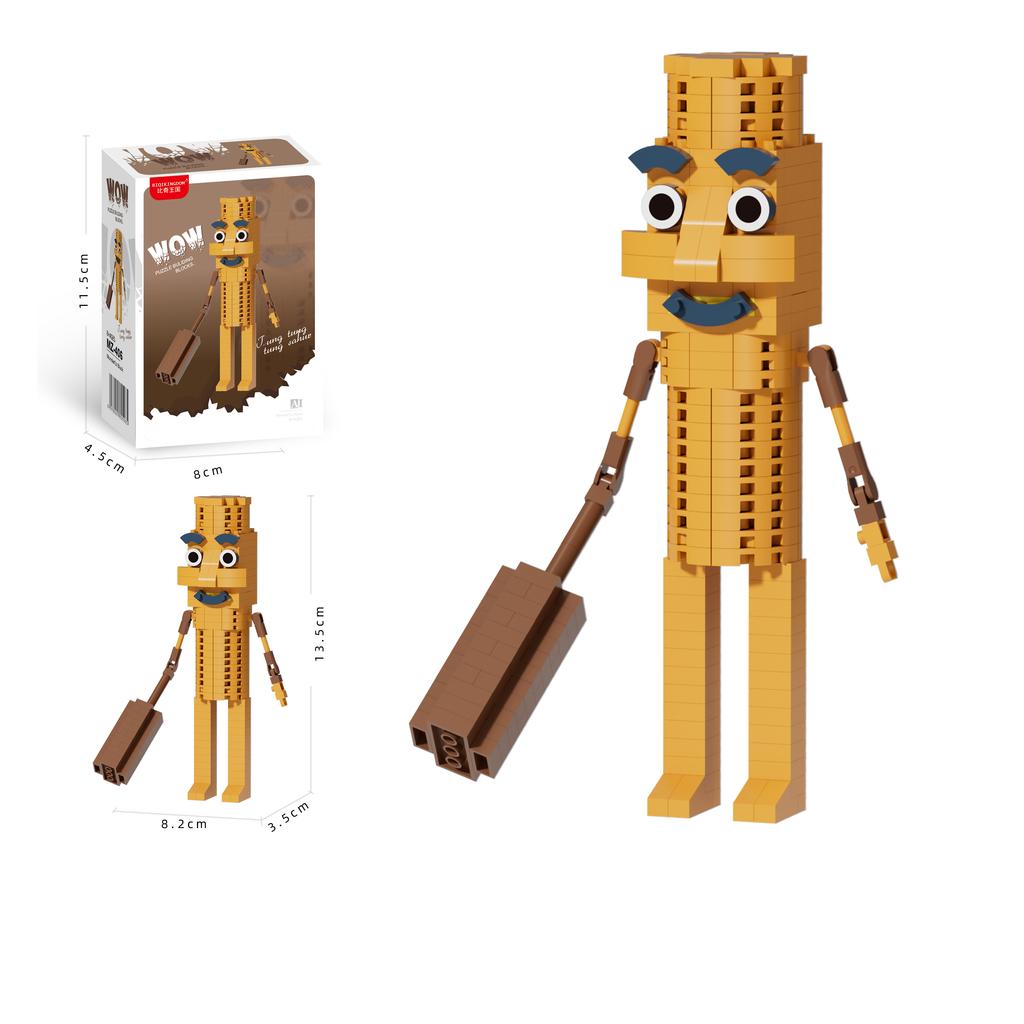 Funny Shark The Classic of Mountains and Seas Creative Building Blocks Action Fiqure Tralalerotralala TungTungTung Sahur Blocks