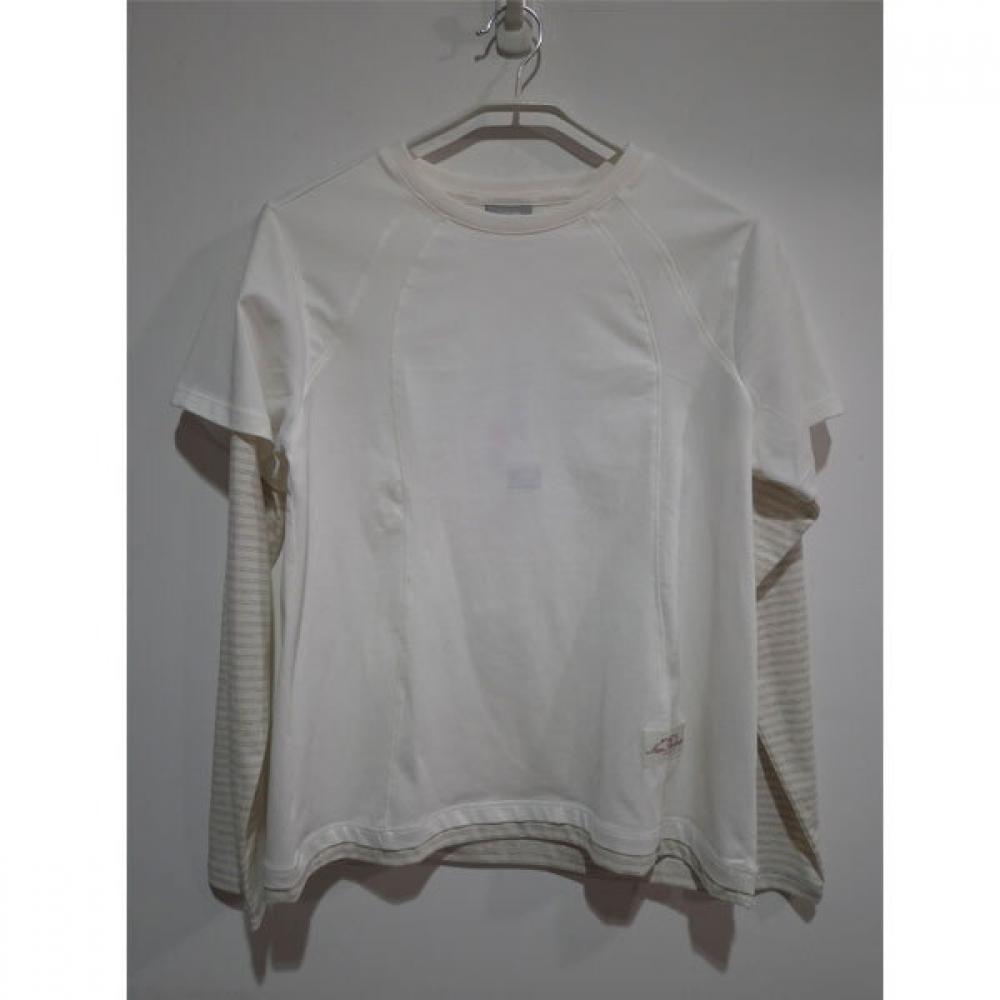 New Balance STripe Layered T shirT Nbndg2w322 Beige (35)Beige/90(M)