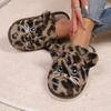 Home Slippers, Comfortable and Warm Open Toed Soft Plush Shoes, Solid Color Indoor Floor Slippers