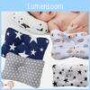 Breathable Cotton Baby Head Shaping Pillow For Side Sleepers With Cute Star And Fish Designs