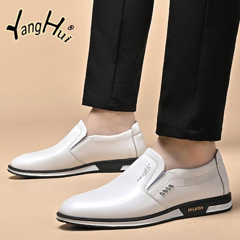 Fashion Men's Leather Casual Shoes Outdoor Breathable Business Oxfords 2024 New Fashion Summer Spring Zapatos Mujer Unisex
