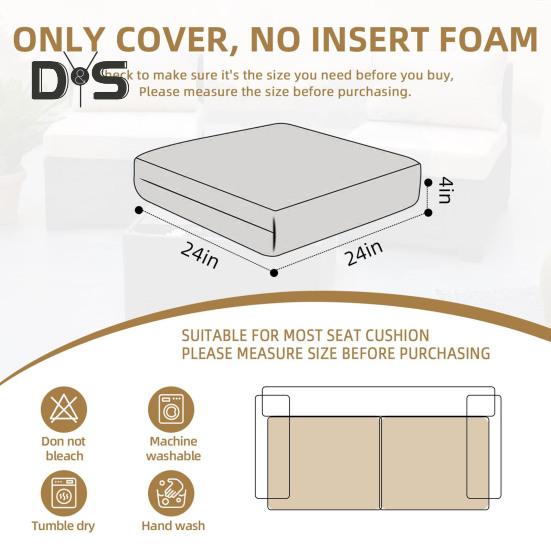 Poszewki na poduszki na patio Wodoodporne Odporne na blaknięcie Poszewki na poduszki Zamienne Pokrowce na poduszki na sofę modułową z zamkiem błyskawicznym Pokrowce na poduszki do mebli ogrodowych