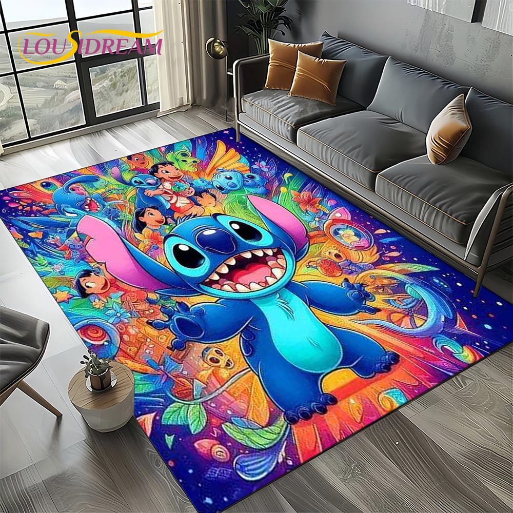 27 Style Cute Stitch Cartoon 3D Carpet Rug for Home Living Room Bedroom Sofa Doormat Decor,Child Non-slip Floor Mat Gifts