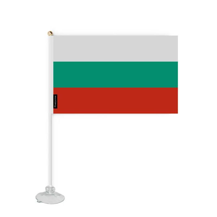 Drapeau - Bulgarie - Mini Drapeau Ventouse - 20 x 30 cm - Polyester - Impression Recto/Verso