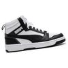 Puma Rebound V6 Versatile Durable Breathable Mid-Top Sneakers Unisex Sneakers White Black Fog-Gray 392326-01