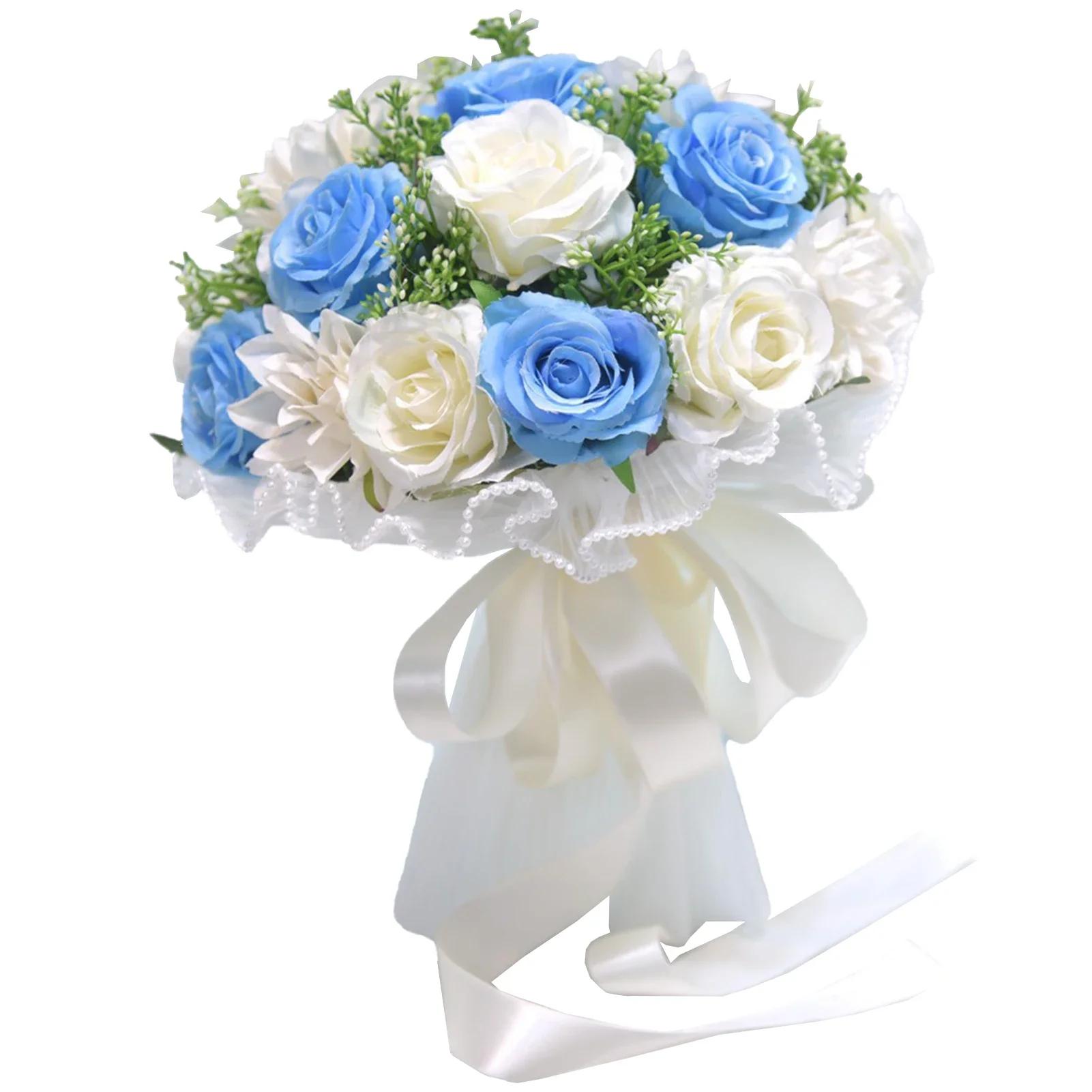 

Outdoor Wedding Simulation Rose Nordic Style Handheld Flower Forest Series Handheld Flower Bundle Bride Handheld Flowers