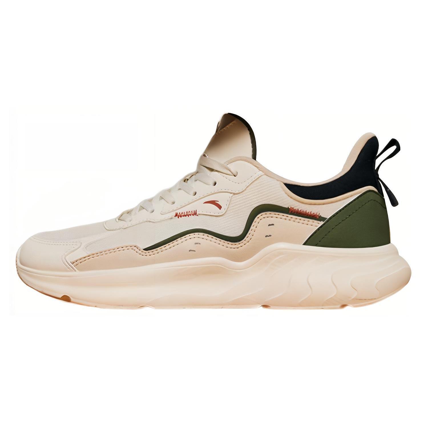 

Anta City Scenery Slip Resistant Low top Casual Shoes Men s Beige Green White 112338812-4 39