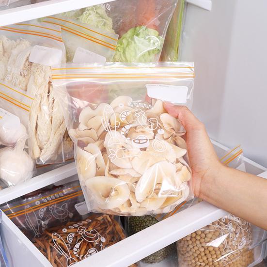 1 set matförvaringspåse väl försluten dubbel dragkedja Flerfunktionsåteranvändbara gallon fryspåsar för hemmet