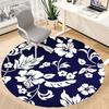 1pc Floral Pattern Office Round Rug, Carpet for Office, Gaming, Lightweight Round Floor Mat yy260208064