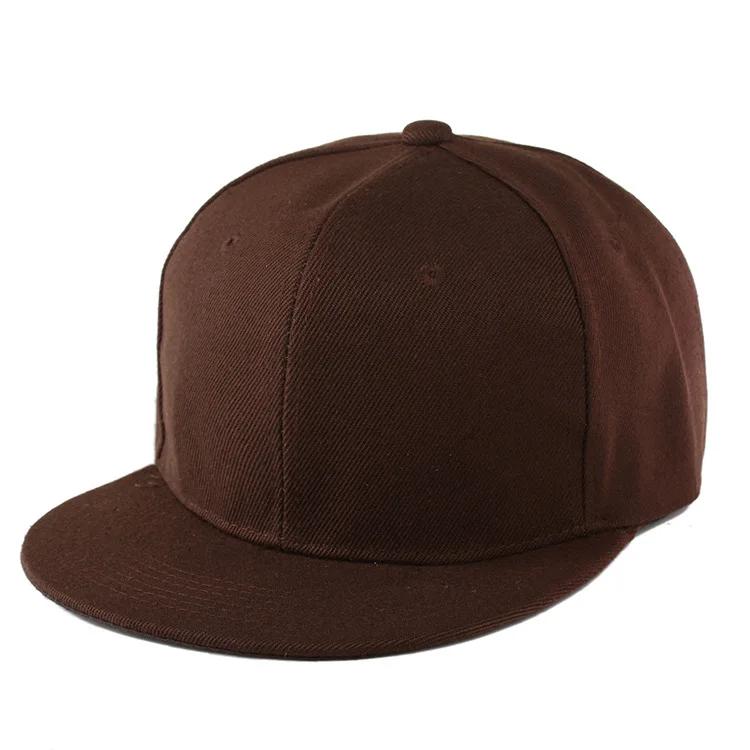 Mode Unisex Baseballpet Mannen Vrouwen Hip-Hop Platte Klep Pet Buiten Snapback Pet Platte Klep Trendy Vrije Tijd Verstelbaar Zon Hoeden 55-60cm koffie