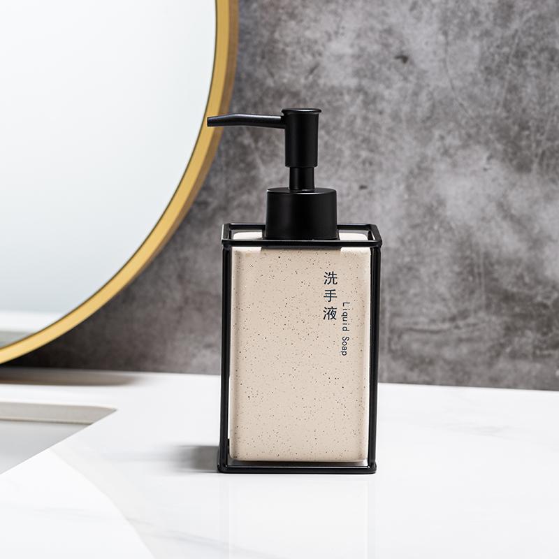 hotel 330ml sanitizer bottles Bathroom lotion Bottle Bath Pump Bottle Imitation rock ceramic Portable Travel Soap Dispenser