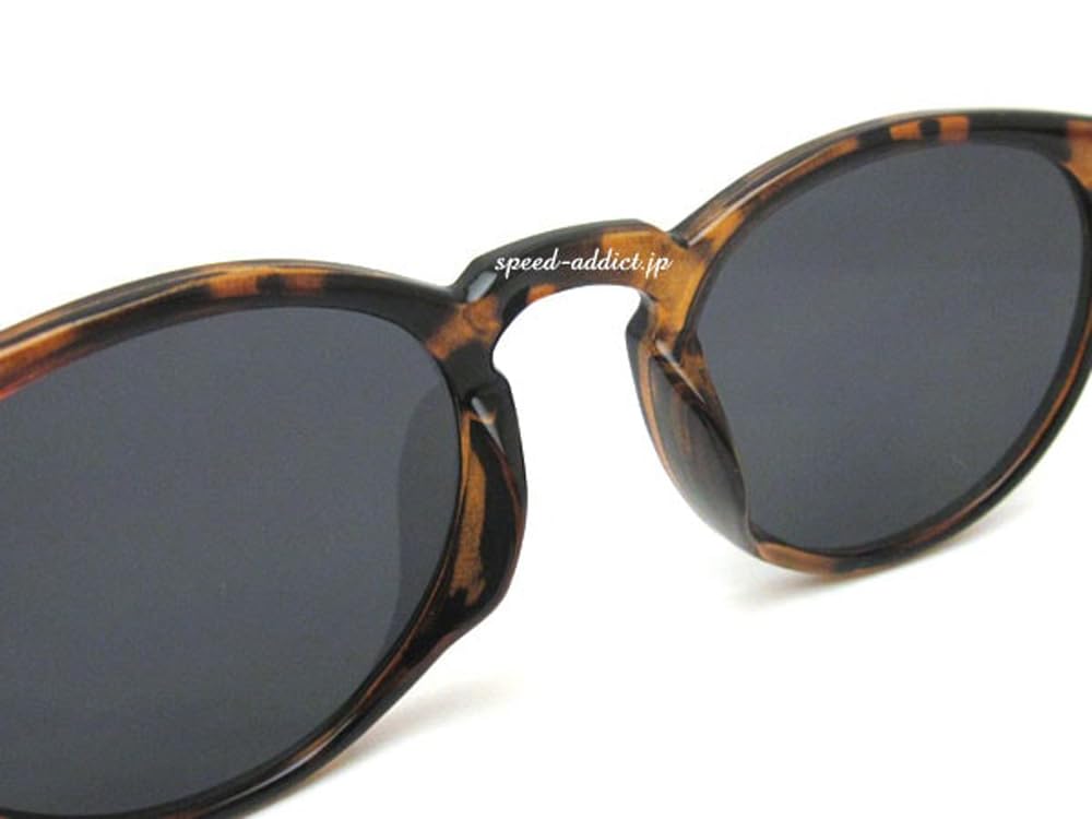 FLAT LENS BOSTON SUNGLASS Lens Boston Tortoiseshell x Smoke [SPEED ADDICT] (Flat Sunglasses)