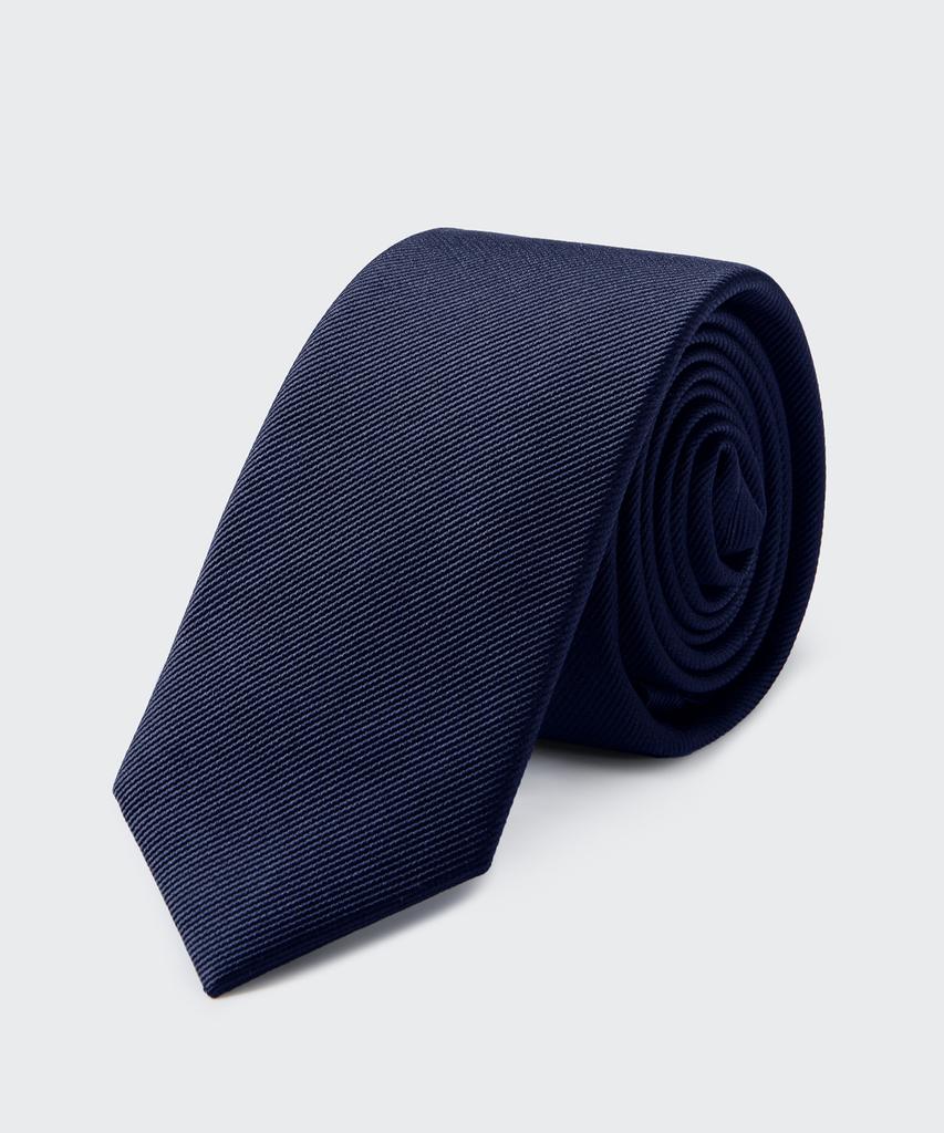MUSINSA STANDARD Silk Narrow Solid Tie [Navy]