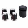 4pcs 75ml Outdoor Travel Cups Set Camping Tableware Stainless Steel Cup with PU Leather Portable Coffee Wine Beer Whisky Cup