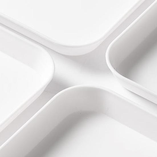 Serving Tray All-purpose Washable Plastic Rectangle Breakfast Fruit Bread Food Dish Gifts