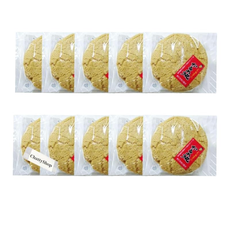 

[Great value bulk purchase] Karumeyaki 1 piece x 10 pieces Old-fashioned, simple and delicious sweets Comes with original towel