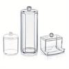 2/3/4Pcs Save Space Cotton Ball/Swabs Dispenser Transparent Window Plastic Storage Box  Q-Tips
