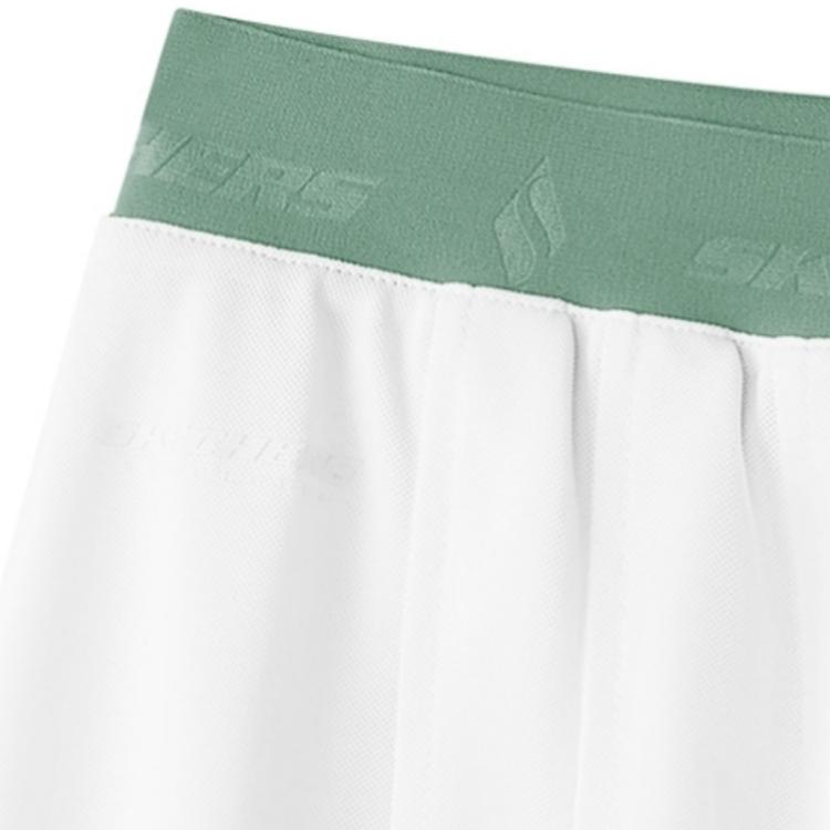 Skechers SS25 Classic Series Fashion Simple Moisture-Wicking Quick-Drying Breathable Casual Skirt Women skirts Bright-White L225W039-0019