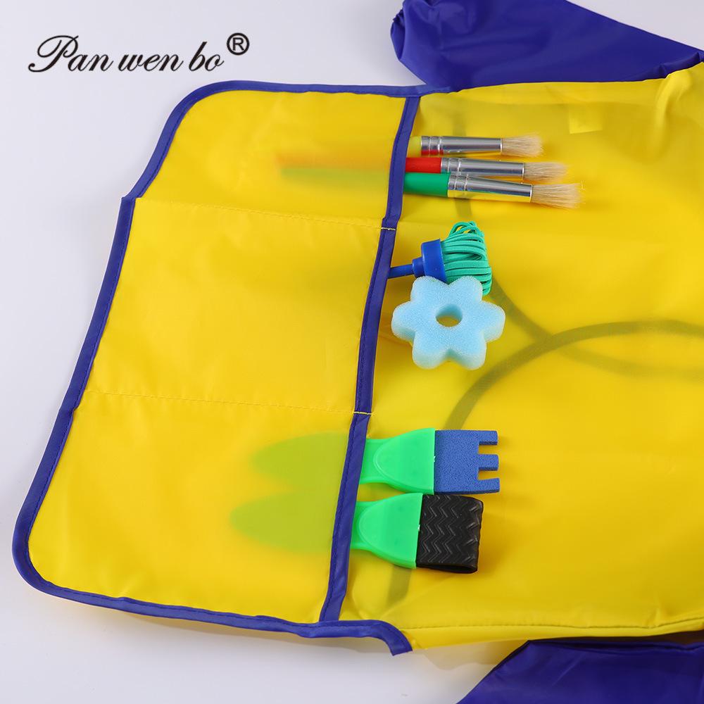 Children's Long-Sleeve Art Smock & Bib - Anti-Stain for Early Education and Kindergarten
