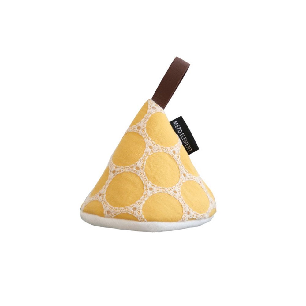 

Крышка ручки кастрюли Треугольные тканевые изоляционные перчатки Кухонные гаджеты Крышка ушка кастрюли Зажим-крышка для кастрюли жёлтый