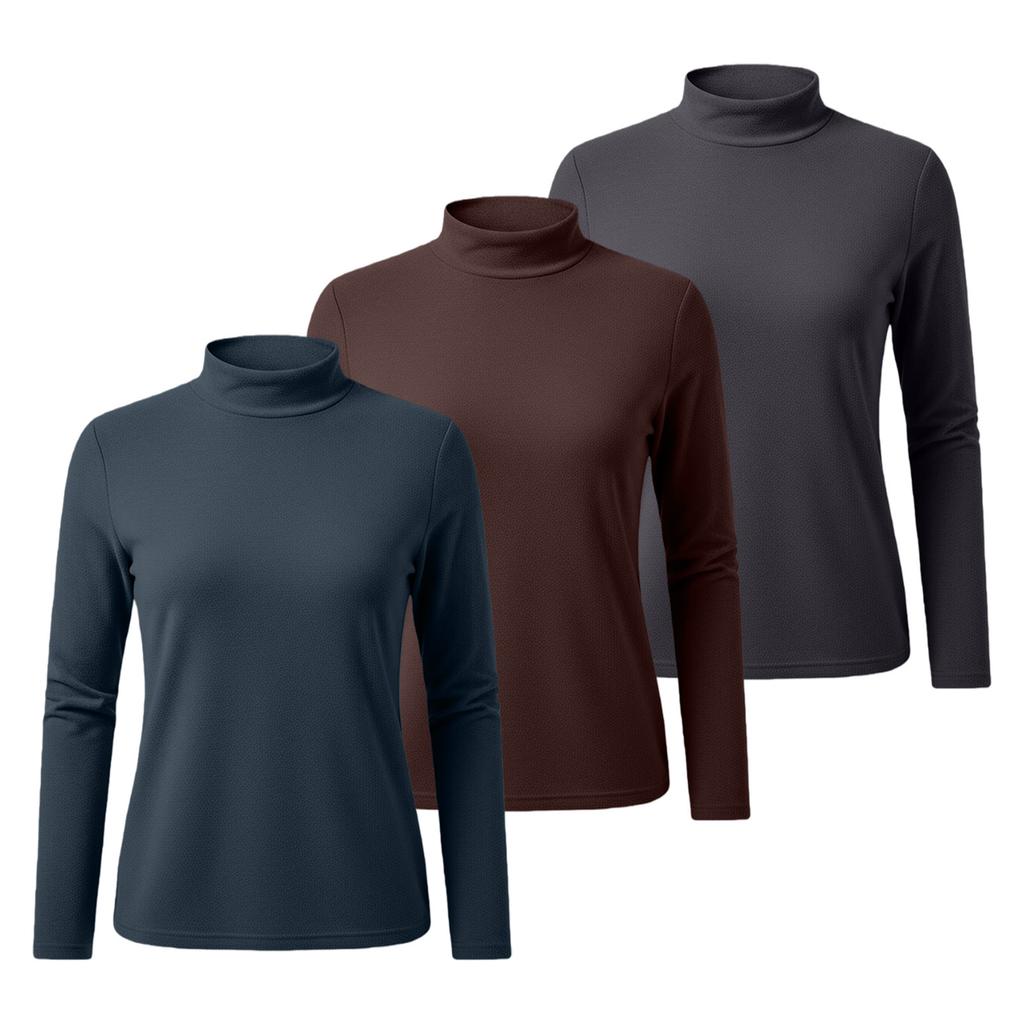 Women's Winter German Velvet Long Sleeve T-shirt Warm Bottom  Top