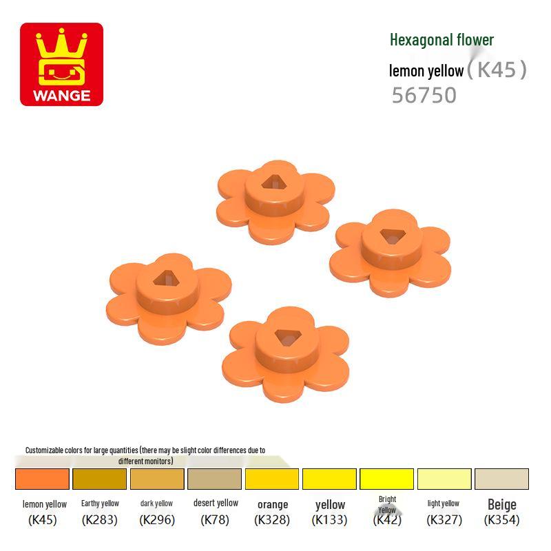 Wange Small Particle Compatible Building Blocks Set - Flower Assembly (4728/4727/15469w)