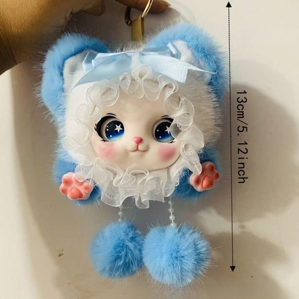 Animal Hood Plush Doll Keychain Handmade Plush Toy Pendant Gifts Plush Figure Backpack Accessories