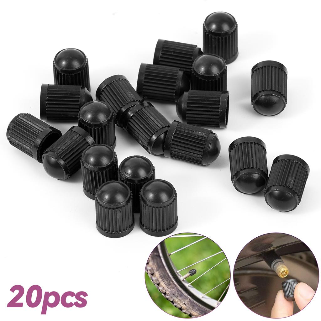 20 szt. Kapsle na wentyle kół samochodowych, motocyklowych, rowerowych bez gumowych pierścieni