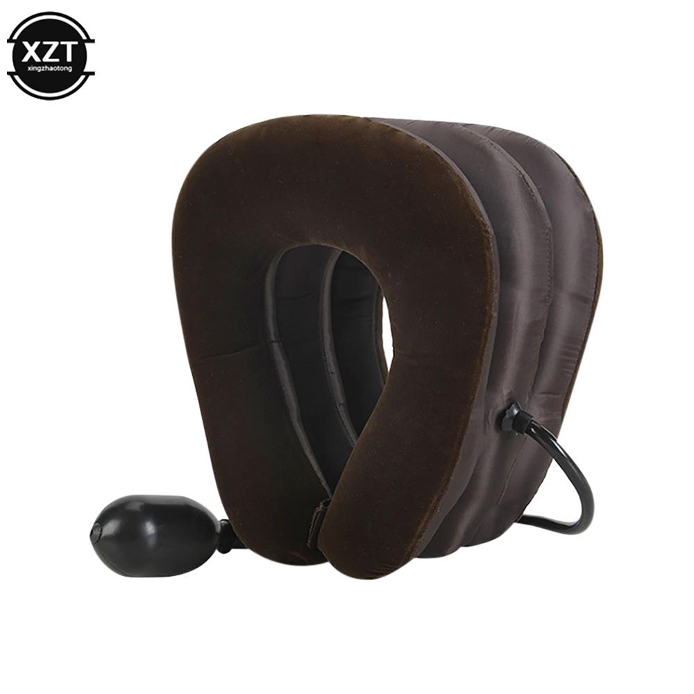 Neck Massager 3 Layer Inflatable Air Cervical Neck Traction Support PainStress Relief Neck Collar Pillow Neck Stretching Brace