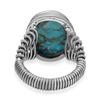 Copper Turquoise Gemstone 925 Sterling Silver Split Shank Wired Wrapped Rings Jewelry For Women HR-180