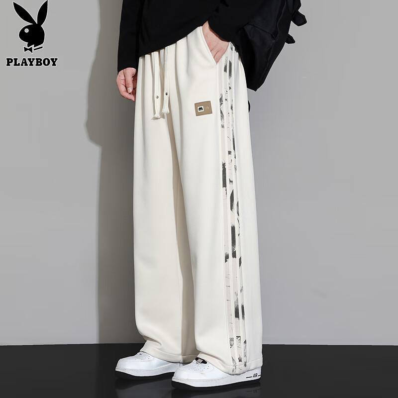 Playboy Men's Loose Fit Straight Leg Casual Pants